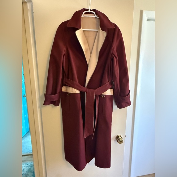 Fully Reversible Aigner Trench Coat Size 16 - Picture 3 of 9